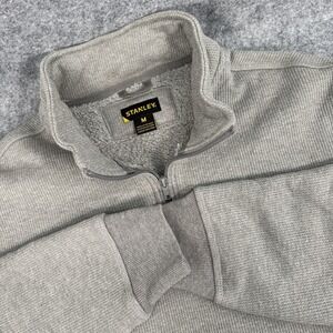 Stanley Sweatshirt Mens M Gray Sherpa Lined Quarter Zip Pullover Outdoors Casual